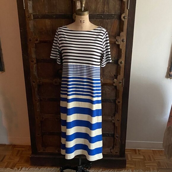 Marni x Uniqlo  Striped Midi Tee T shirt cotton Border Dress - Picture 3 of 16